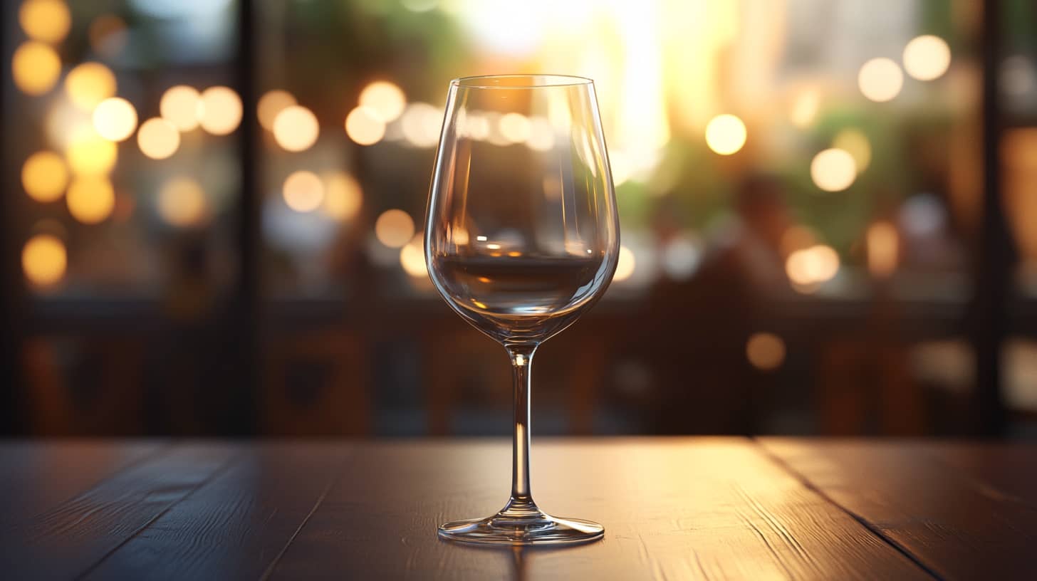 An empty wine glass at a New Year party to show what could happen with medication for dry January